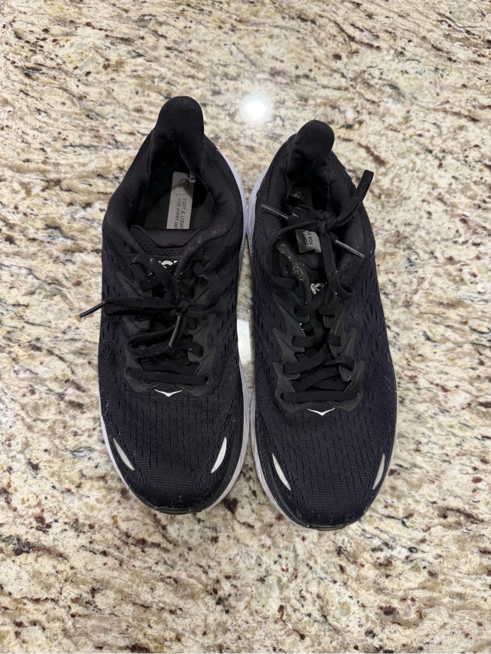 Women’s Hoka Black Athletic Running Shoes - Breathable Performance Gently Worn